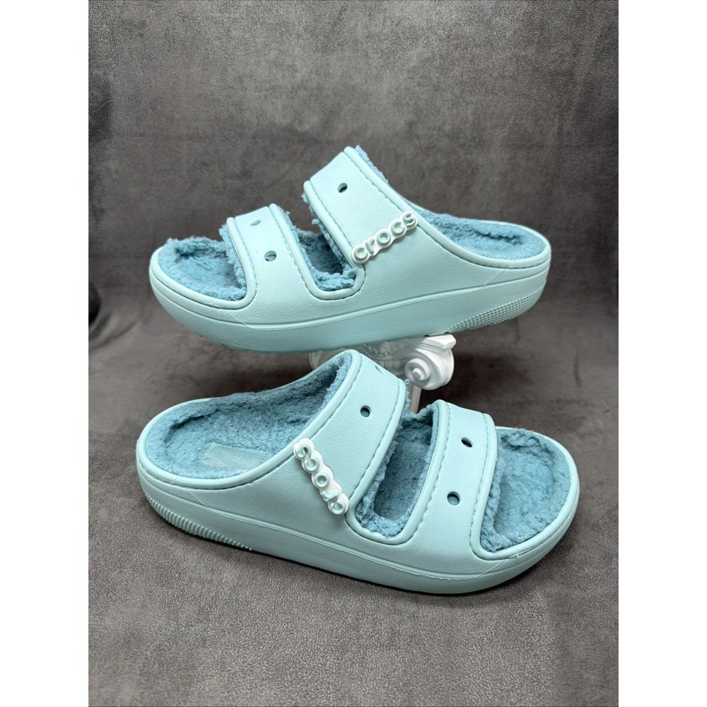 CROCS Unisex-Adult Classic Cozzzy Teal Sandals Women Size 7 Mens 5